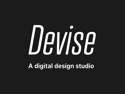 Devise agency dark devise landing page studio