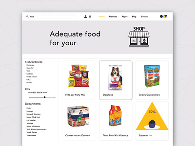 E - Commerce site design ecommerce food shop site ui ux web website