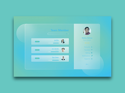 Team Member UI landingpage page design simple team management team member uiux web website