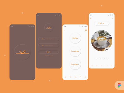 Coffee Shop Mobile App coffee app design mobile app mobile app design neumorphism ui trends