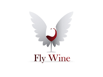 Fly Wine Logo fly red wine wings