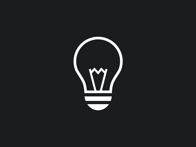 Animate Bulb black bulb electricity energy flat gif icon minimal picto white