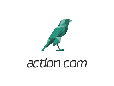 Action Com angular bird of prey digital facets falcon low poly rapace web webmarketing