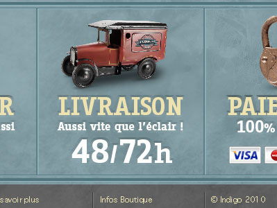 Livraison 02 blue car delivery red retro texture vintage