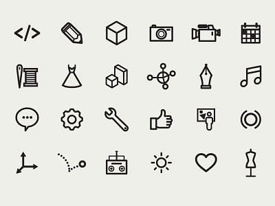 Design Skills icons clean design expertise icon line pictogram skills