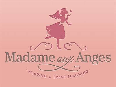 Madame Aux Anges Logo cute elegant heart logo pink retro romantic