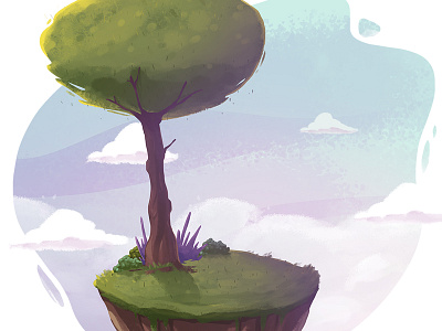 Tree coloring exercise illustration practice