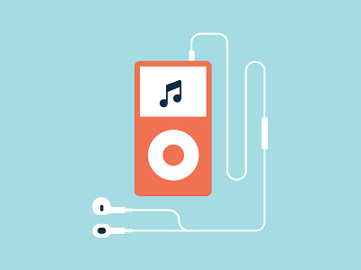 iPod earpod flat illustration ipod vector