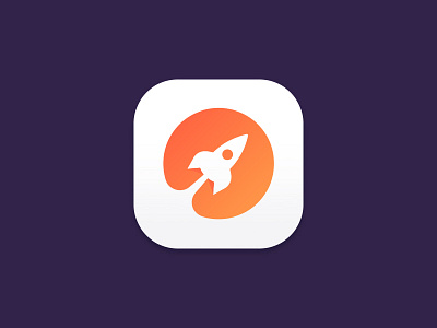 Rocket Icon app flat gradient icon rocket