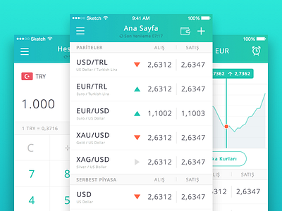 Currency App app exchange flat ios mobile ui ux