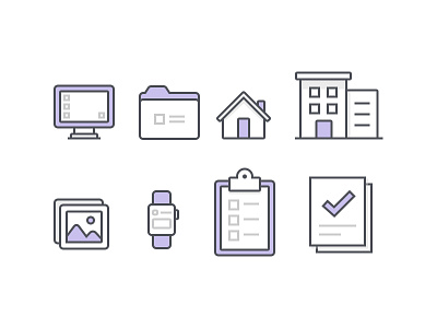 Things flat icon illustration line vector