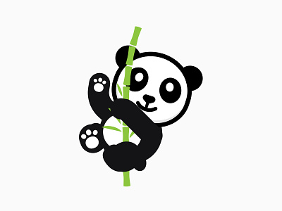 New Panda app character illustration logo mascot panda reader