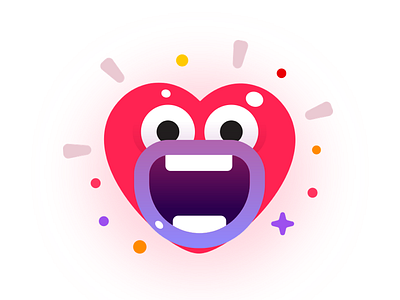 Made With Love | WOW excited flat heart illustration imessage love sticker stickerplace wow