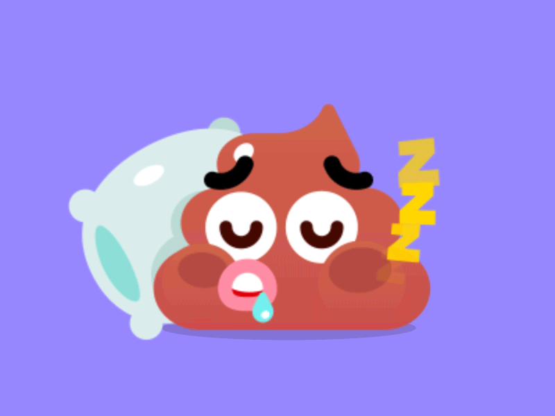 Sleepy Poop animation chat cute emotion funny illustration imessage message motion poo shit sticker
