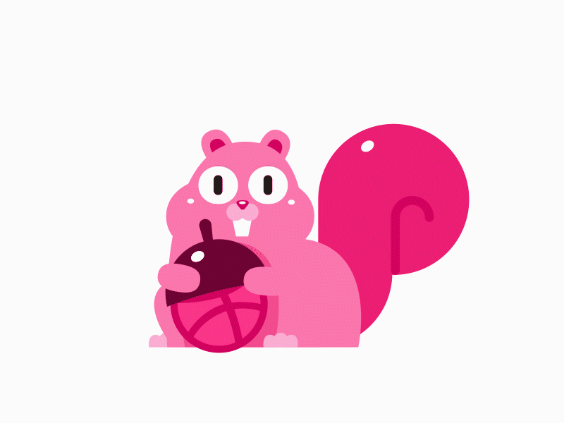 Squirrel animation dribbble playoff sticker