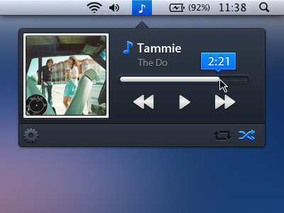 Music Widget mac music music player ui user interface widget