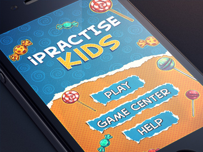 Ipractise Kids game illustration ios ipractise kids menu ui user interface