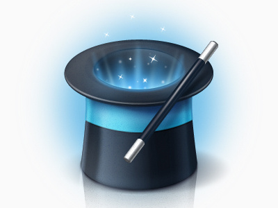 Magic Hat app design hat icon illustration light magic wand web website