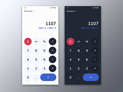 Daily UI #4 Calculator app dailyui dailyuichallenge design minimal ui