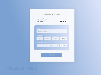 Daily UI 002 - Credit Card Checkout dailyui dailyui 002 design figma figmadesign uidesign webdesign