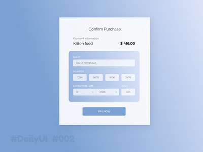 Daily UI 002 - Credit Card Checkout