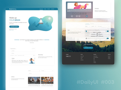 Daily UI 003 - Landing Page brainwaking dailyui dailyui 003 design figma figmadesign uidesign webdesign