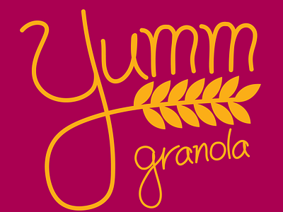 yumm branding dailylogochallenge design granola graphic design illustrator logo minimal typography