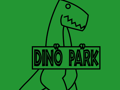 dino park branding dailylogochallenge design dinosaur graphic design illustration illustrator logo t rex typography