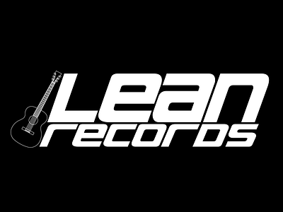 lean records branding dailylogochallenge design graphic design guitar illustration illustrator logo record label typography