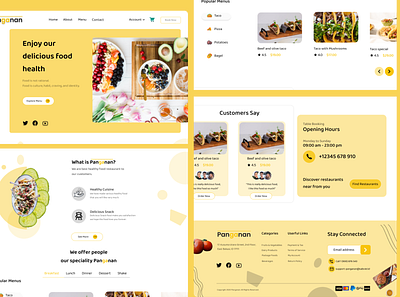 Panganan Homepage design food food and drink landing page landing page design restaurant ui uiuxdesign ux web