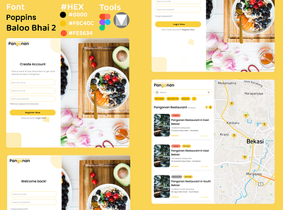 Second Side of Panganan find food food and drink landing page landing page design login mapbox register restaurant uiuxdesign web