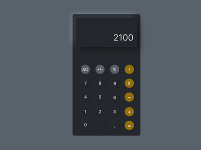 Daily004 Calculator calculator dailyuichallenge interfacedesign neumorphism ui