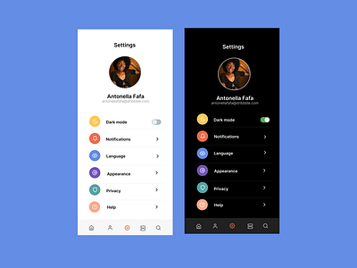 Daily ui 007 Settings page