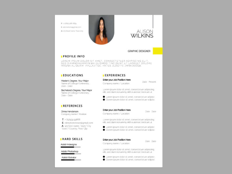 RESUME by farhana on Dribbble