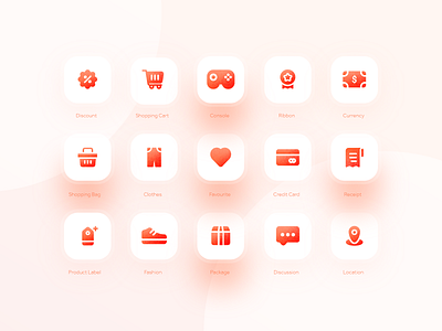 E-commerce icons 2021 badge branding daily ui debut design system doha ecommerce icon iconography icons iconset illustration images logo product shopping cart translucent vector xd