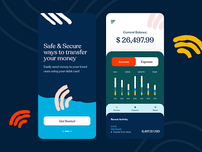 Finance app application balance bank banking credit card daily ui dashboard debut design design system expense finance illustration interaction interface mobile app money saas ui ux