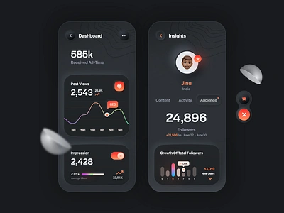 Skeuomorph Mobile Dashboard app bangalore bigsur black card dark theme debut figma interface ios iphone mobile neumorphic night mode qatar skeumorphism skeuomorph softui ui ux