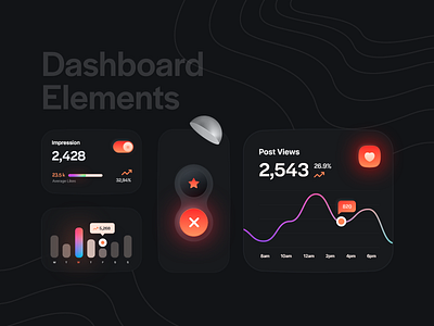 Dashboard elements app bangalore bigsur black card daily ui dark debut figma interface ios iphone mobile neumorphic night mode skeumorphism skeuomorph theme ui ux