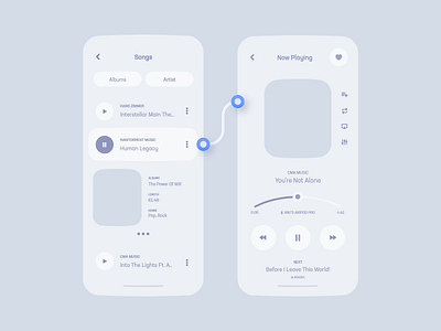 Music Player App Neumorphic Concept by Jinu for QClay on Dribbble