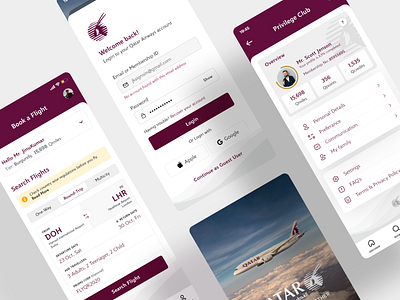 Qatar Airways app redesign concept