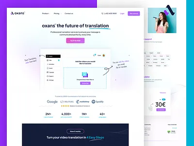 Landing page concept banglore branding calicut clean clean website daily ui dashboard debut design system hero header illustration kerala minimal product design qatar saas landing page transalation ui userinterface web app