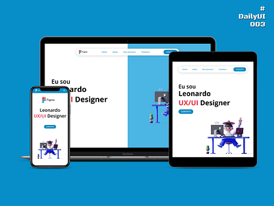 DailyUI 003 challenge dailyui dailyui 003 desktop landingpage mobile responsive uxdesign