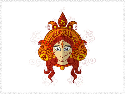 Illustration - Indian Goddess sketch . beautiful . art