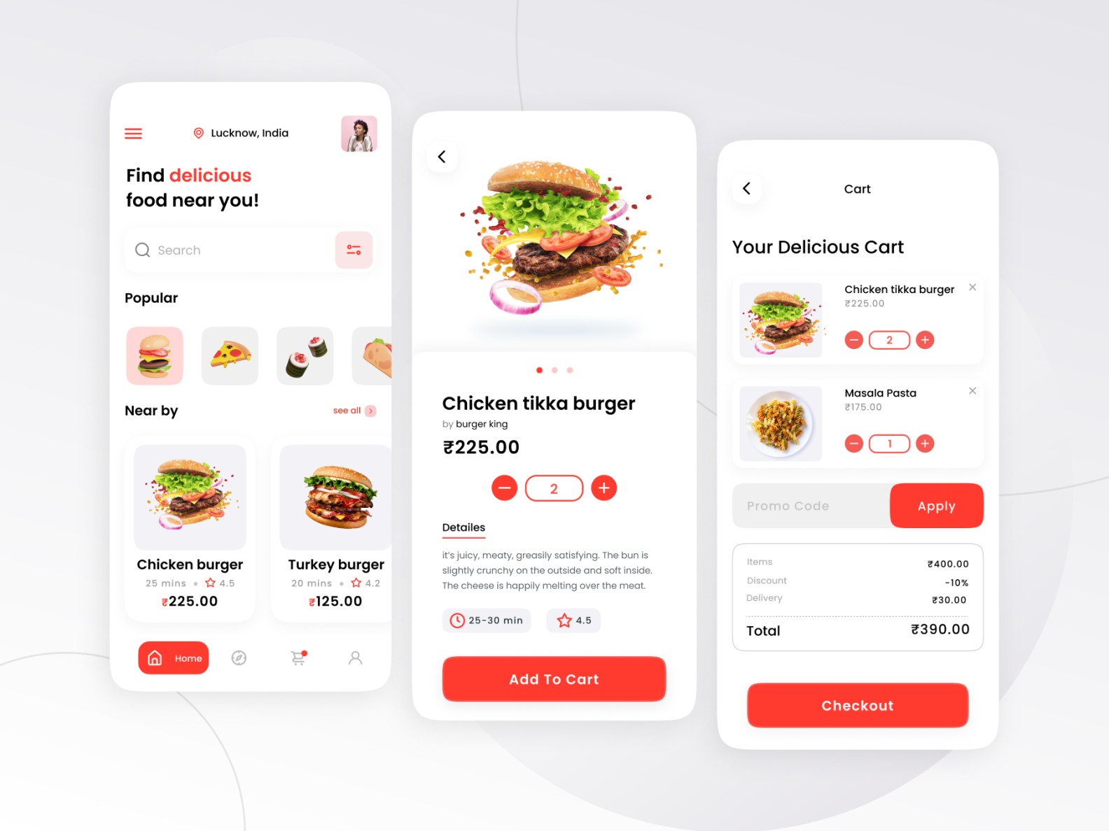 Food delivery App by Aditya Raj Pandey on Dribbble