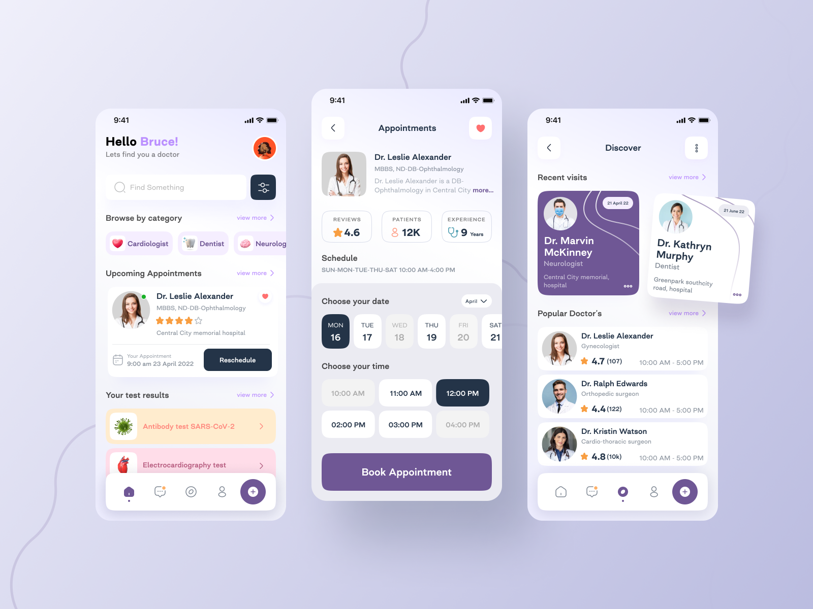 Doctor Appointment App by Aditya Raj Pandey on Dribbble