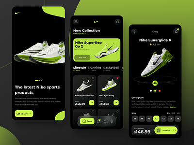 Nike App Design Concept app design application clean ui ecommerce ios market minimalist mobile nike nike shoes shoe shoes shoes store shoes store app store ui ui design uiux ux ux design