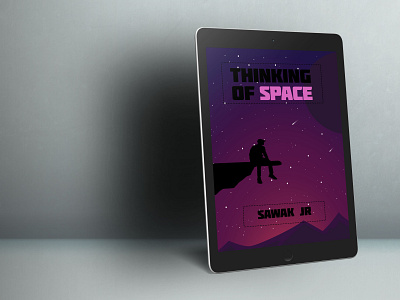 Book cover space mockup