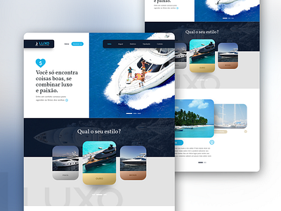 Yacht Rentals Landing Page graphic design landing page ui website