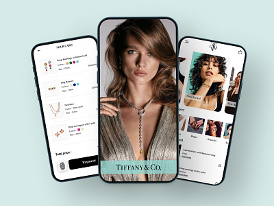 Tiffany App Concept 3d animation app branding design graphic design jewlerly logo motion graphics product ui