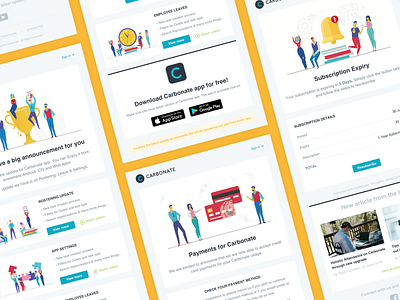 Carbonate - Email carbonate clean design email email campaign hr interface redesign system ui